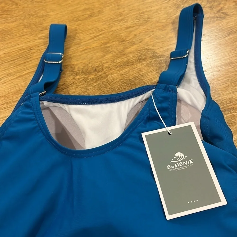 EoMENIE Blue One-Piece Swimsuit NWT